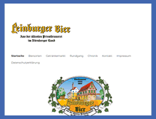 Tablet Screenshot of leinburger-bier.de